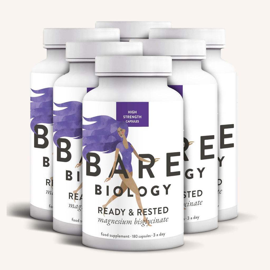 Ready & Rested Magnesium Bisglycinate 375mg 180 Capsules