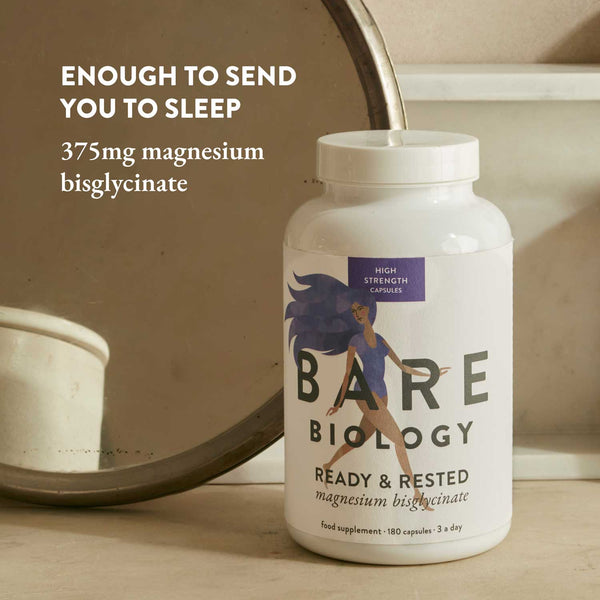 Ready & Rested Magnesium Bisglycinate 375mg 180 Capsules